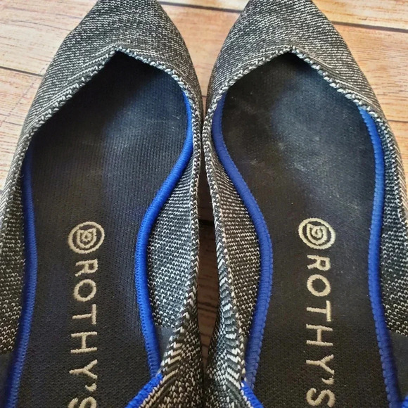 Rothys Womens Size 10 Granite Heather "The Point" Pointed Toe Ballet Flats - Picture 9 of 12